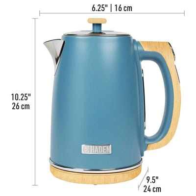 Haden 1.7L Stainless Steel Electric Kettle w/ LED Display, Stone Blue (Used) - VMInnovations