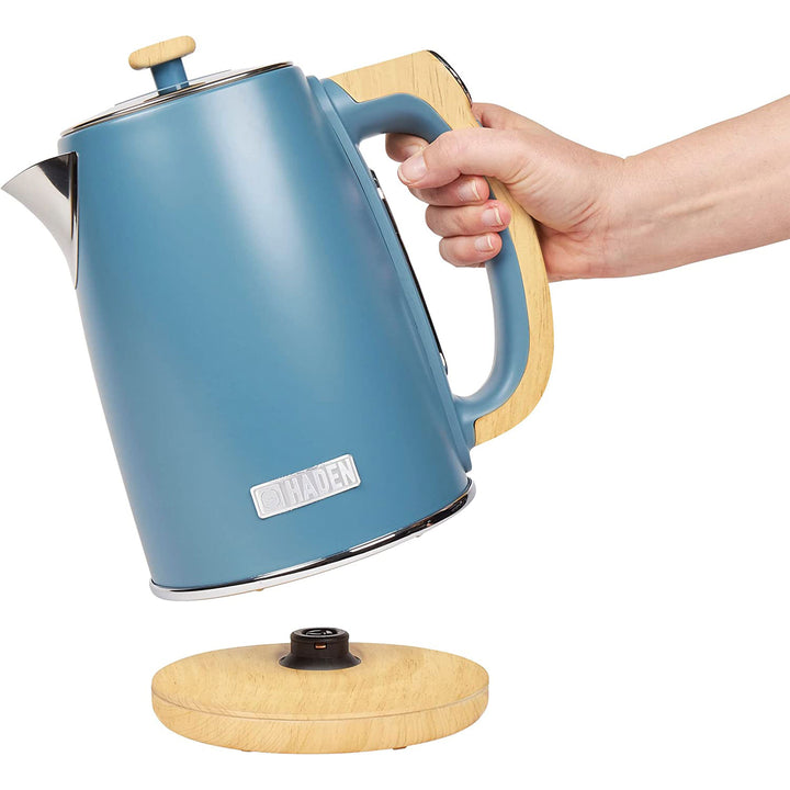 Haden 1.7L Stainless Steel Electric Kettle w/ LED Display, Stone Blue (Used) - VMInnovations