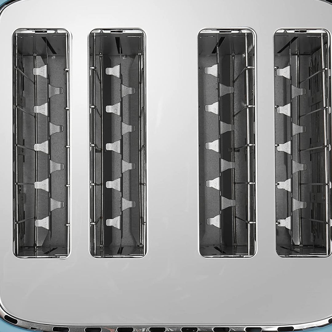 Dorchester 4 Slice Wide Slot Retro Toaster with Control Knob, Stone Blue (Used)