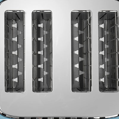 Dorchester 4 Slice Wide Slot Retro Toaster with Control Knob, Stone Blue (Used) - VMInnovations