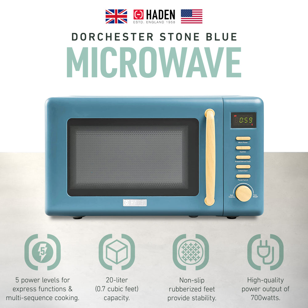 Haden Dorchester 700W Over the Range Home Kitchen Microwave, Stone Blue (Used) - VMInnovations