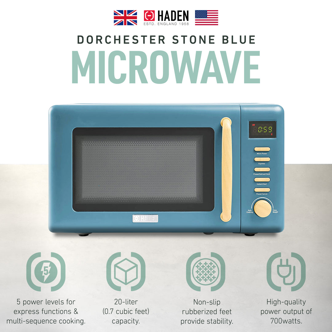 Haden Dorchester 700W Over the Range Home Kitchen Microwave, Stone Blue (Used) - VMInnovations