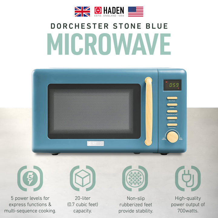 Haden Dorchester 700W Over the Range Home Kitchen Microwave, Stone Blue (Used) - VMInnovations