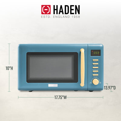 Haden Dorchester 0.7 Cu Ft Compact Countertop Microwave, Stone Blue - VMInnovations