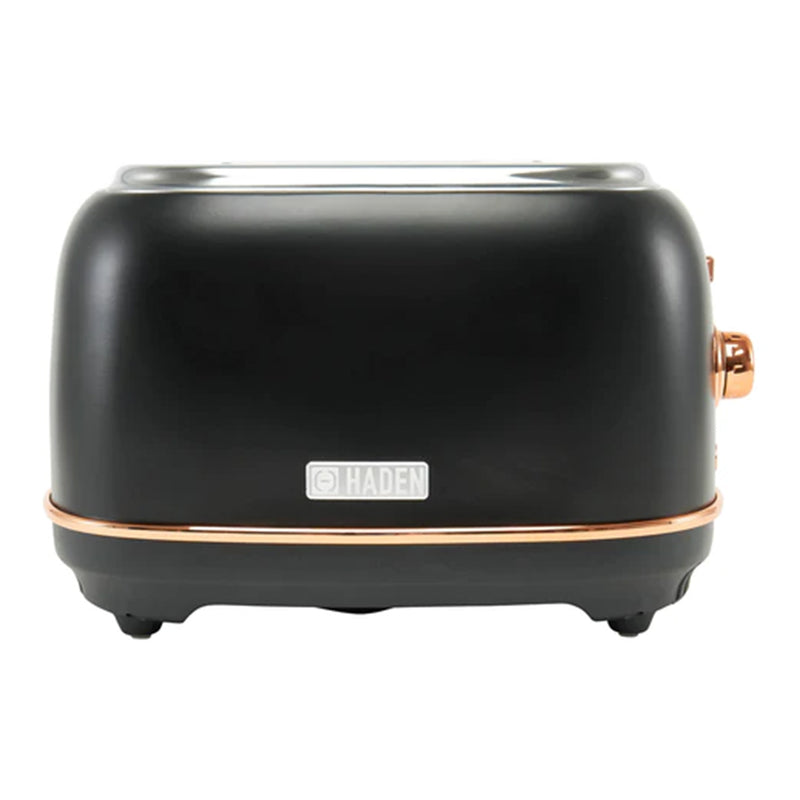 Haden Heritage 2 Slice Wide Slot Toaster w/Crumb Tray, Black/Copper (Used)