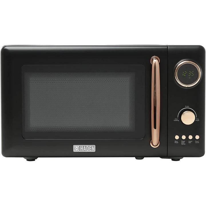 Heritage Vintage 700W Countertop Home Microwave Oven, Black/Copper (Open Box)