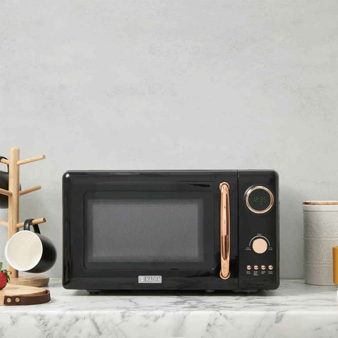 Heritage Vintage 700W Countertop Home Microwave Oven, Black/Copper (Open Box) - VMInnovations