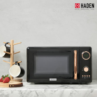 Heritage Vintage 700W Countertop Home Microwave Oven, Black/Copper (Used) - VMInnovations