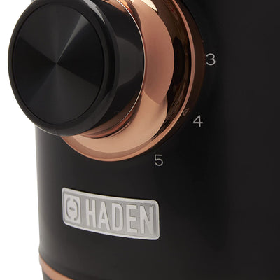 Haden Heritage Retro 56 Oz 5 Speed Blender w/ Glass Jar, Black/Copper (Open Box) - VMInnovations