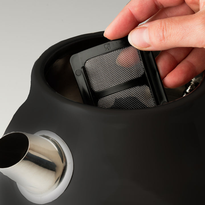 Haden 1.7 Liter Electric Water Kettle w/ 360-Degree Base, Black/Copper(Open Box)