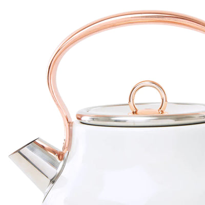 Haden Heritage 1.7L Stainless Steel Body Retro Electric Kettle, Ivory/Copper