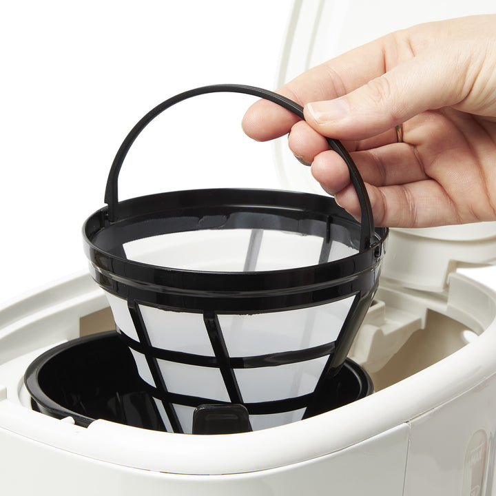 Haden Coffee Machine, 12 Cup Drip Coffee Maker, Ivory & Copper (Used)