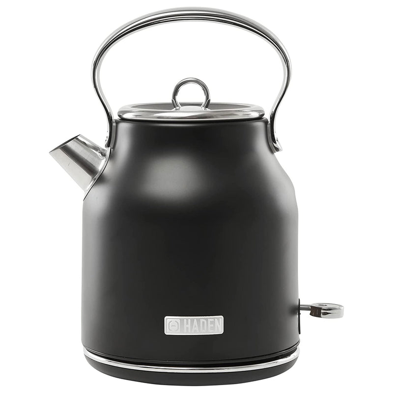 Haden Heritage 1.7L Stainless Steel Body Electric Kettle,Black/Chrome(For Parts)