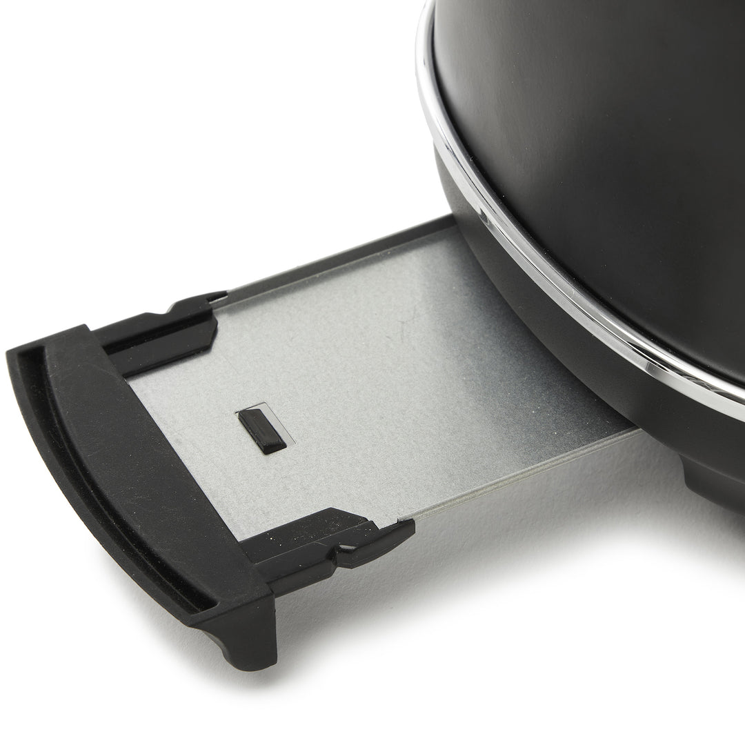 Haden Heritage 2 Slice Wide Slot Toaster w/Crumb Tray, Black/Chrome (Open Box)