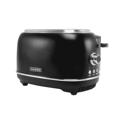 Haden Heritage 2 Slice Wide Slot Toaster w/Crumb Tray, Black/Chrome (Used) - VMInnovations