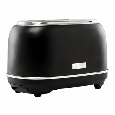 Haden Heritage 2 Slice Wide Slot Toaster with Removable Crumb Tray, Black/Chrome