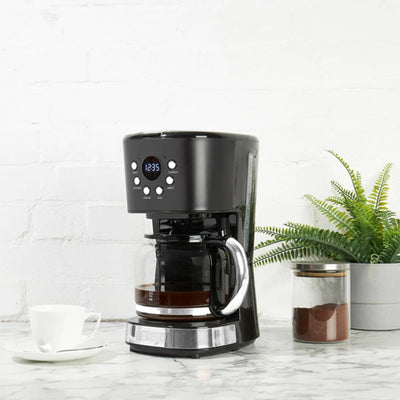 Haden Heritage 12 Cup Programmable Retro Coffee Maker Machine,Black/Chrome(Used) - VMInnovations