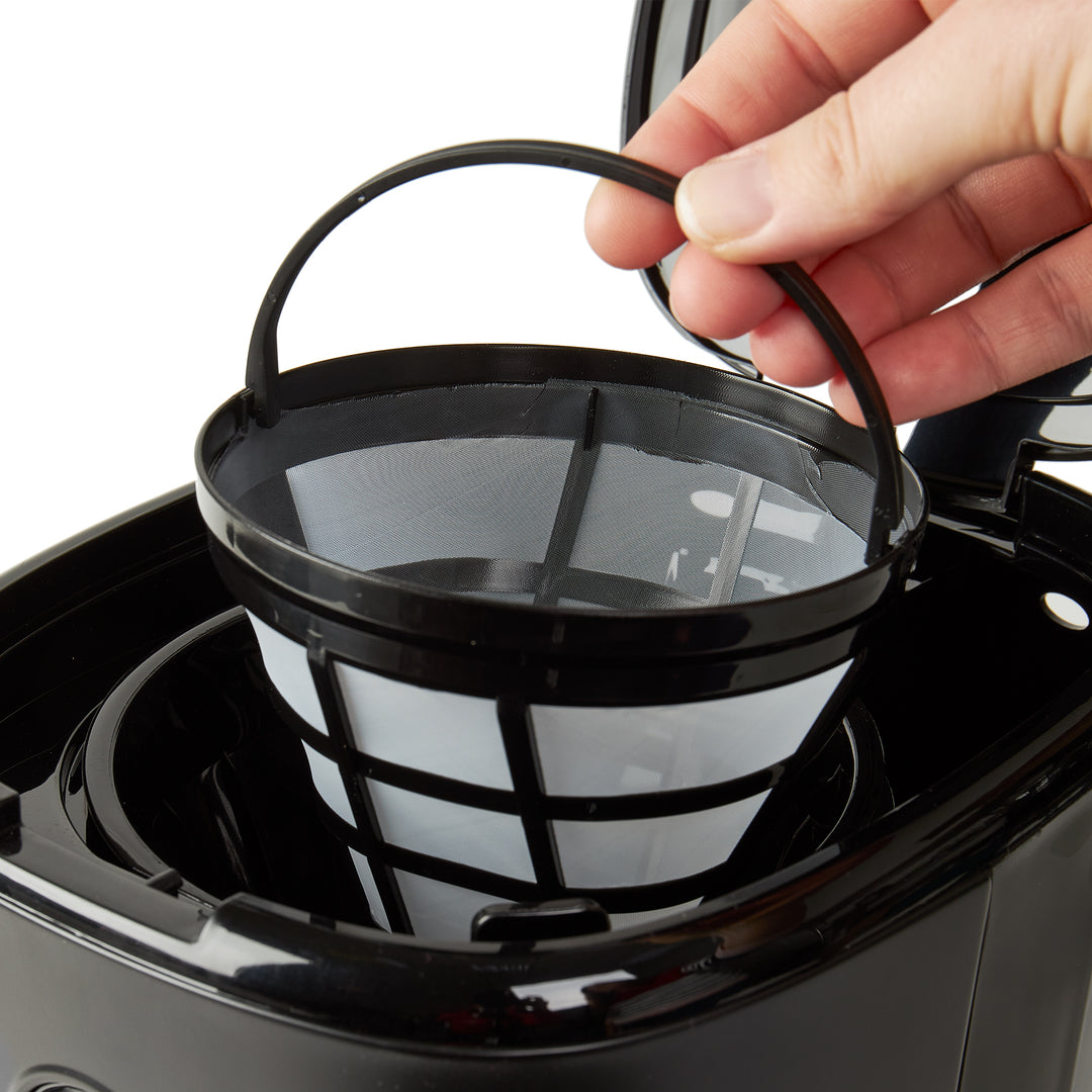 Haden Heritage 12 Cup Retro Coffee Maker Machine, Black/Chrome (Open Box)