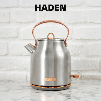 Haden Heritage 1.7L Stainless Steel Retro Electric Kettle, Steel/Copper(OpenBox)