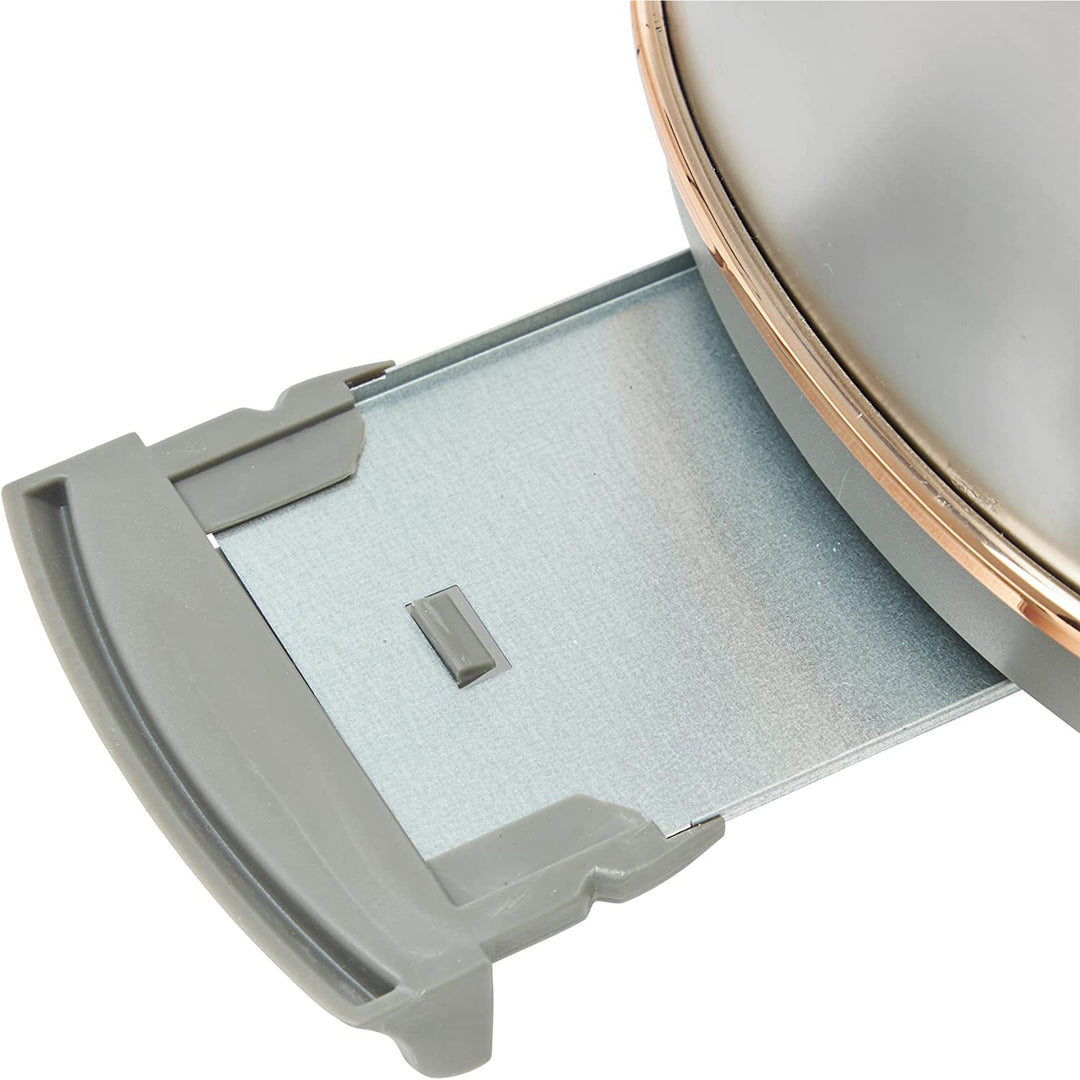 Haden 2 Slice Wide Slot Toaster w/Removable Crumb Tray, Steel/Copper(Open Box)