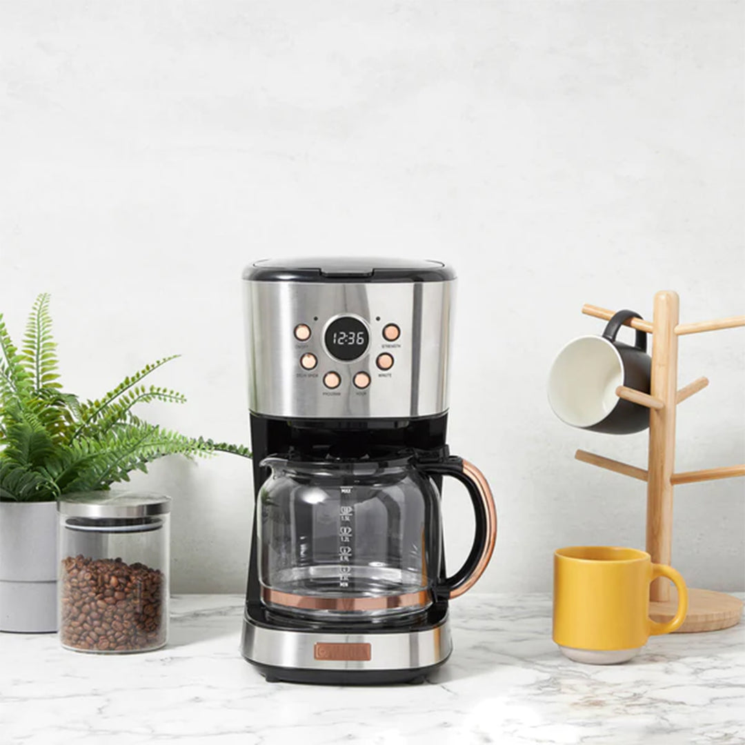 Haden Heritage 12 Cup Retro Coffee Maker Machine, Steel/Copper (Used) - VMInnovations