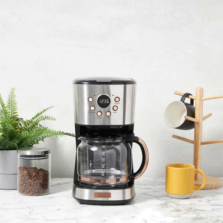 Haden Heritage 12 Cup Retro Coffee Maker Machine, Steel/Copper (Used) - VMInnovations
