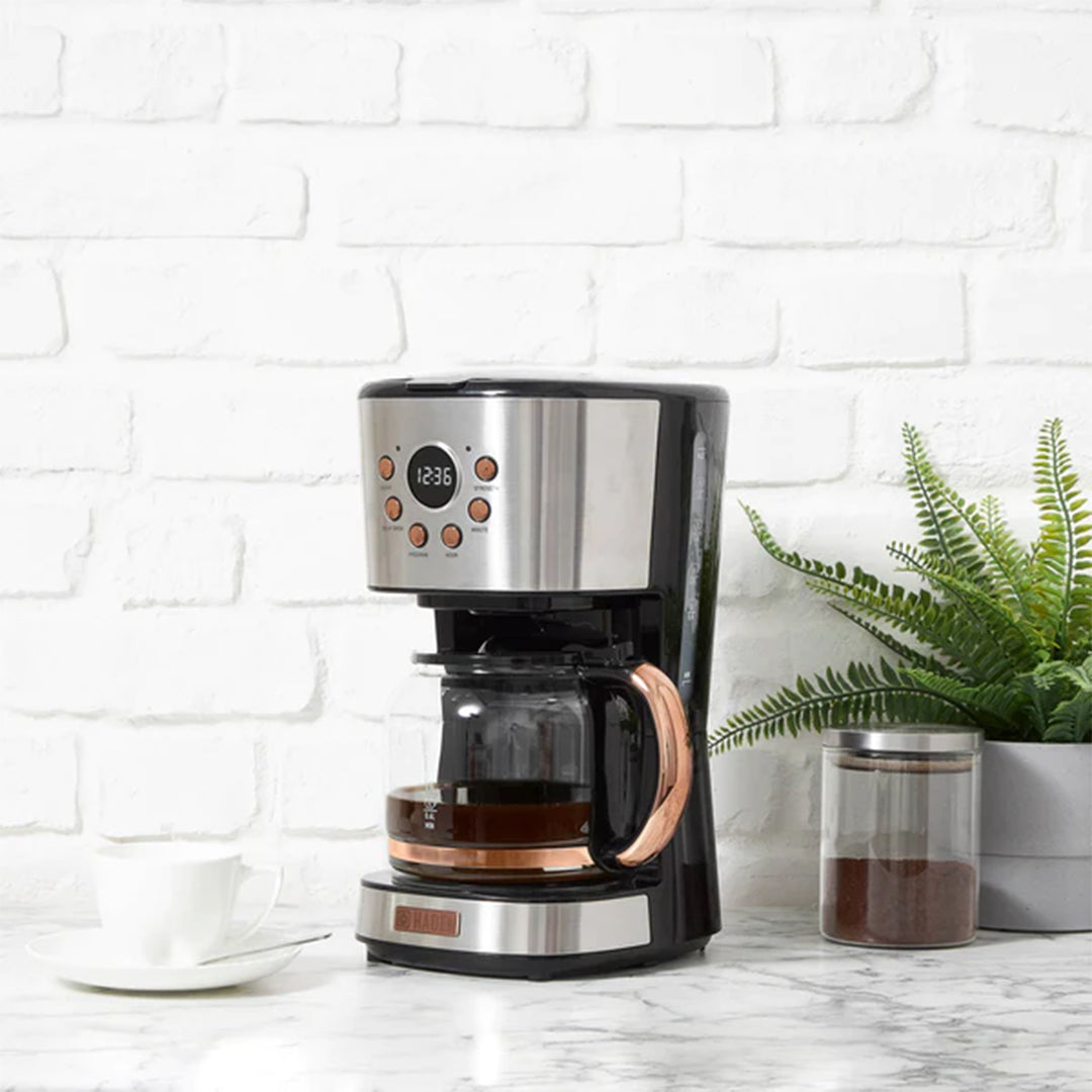 Haden Heritage 12 Cup Retro Coffee Maker Machine, Steel/Copper (Used) - VMInnovations