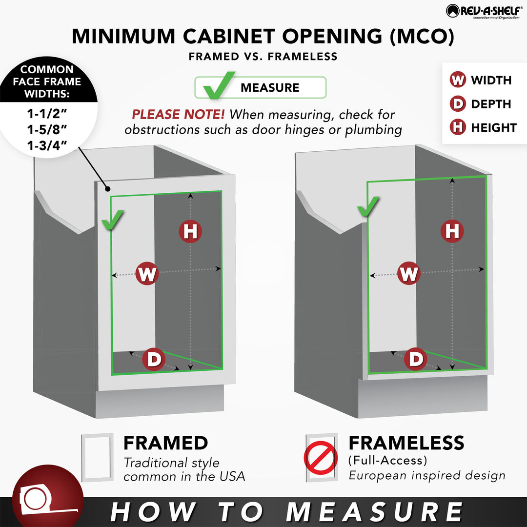 Rev-A-Shelf Trim to Fit Shallow Drawer Organizer, 33.13" x 22", 4WUTCT-36-1