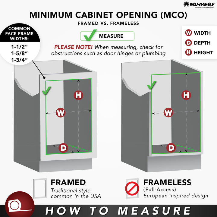 Rev-A-Shelf Trim to Fit Shallow Drawer Organizer, 33.13" x 22", 4WUTCT-36SH-1