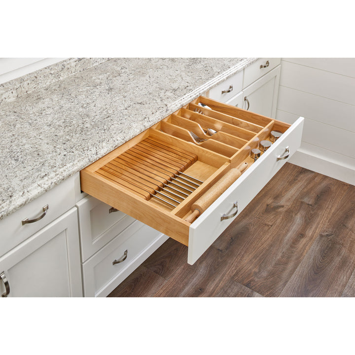 Rev-A-Shelf Trim to Fit Shallow Knife Block Drawer Insert, 33.13'' x 22'', 4WUTKB