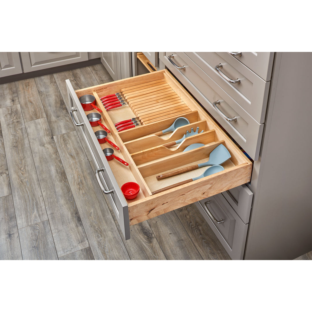 Rev-A-Shelf Trim to Fit Shallow Knife Block Drawer Insert, 33.13'' x 22'', 4WUTKB