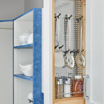 Rev-A-Shelf Pull Out Steel & Wood Wall Filler, Natural Maple, 434-WF-3SS