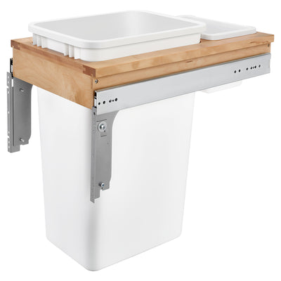 Rev-A-Shelf Pullout Trash Can, Full-Height Cabinet, 50 qt., 4WCTM-1550DM1-343-FL - VMInnovations