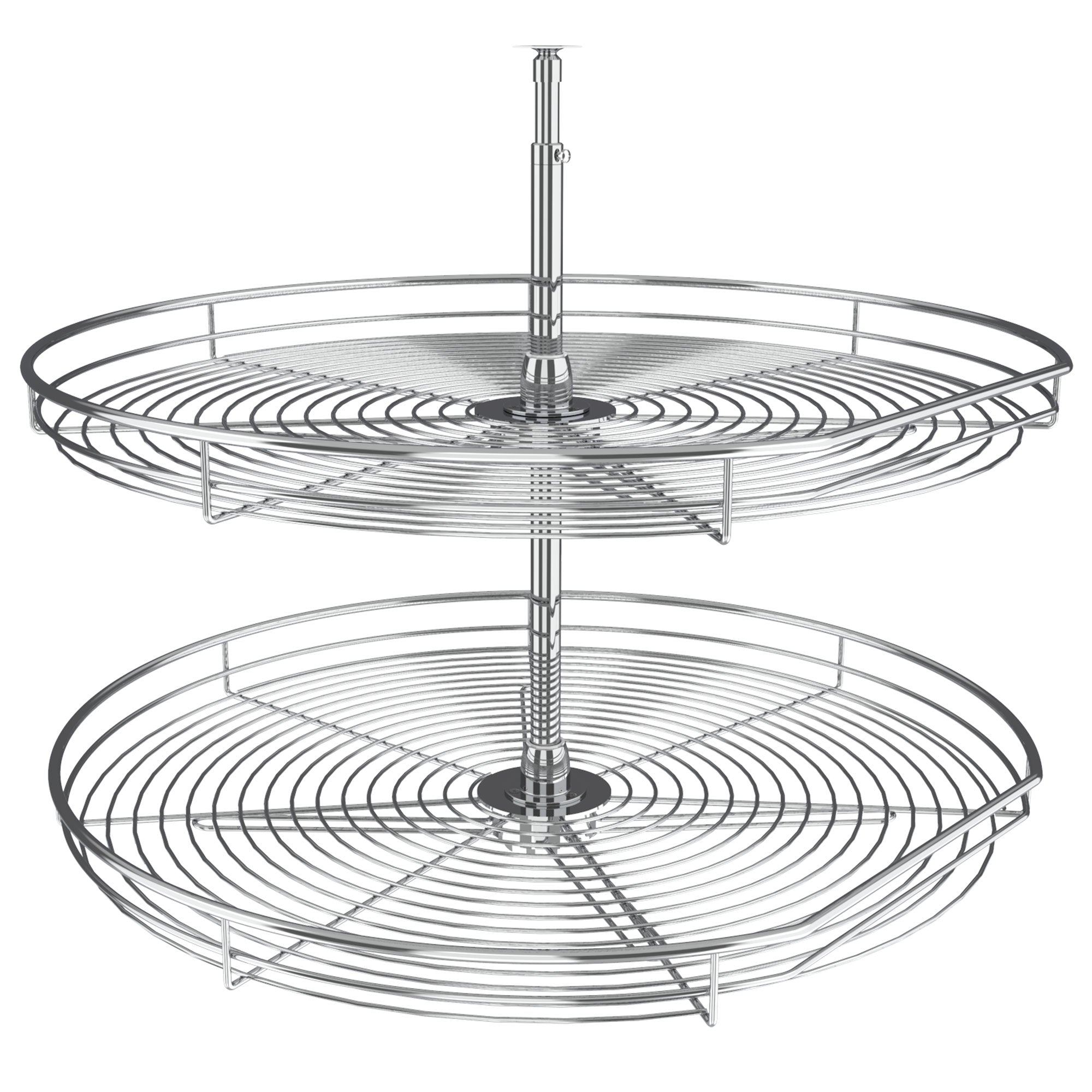 Rev-A-Shelf 32" Lazy Susan D-Shaped for Corner Cabinet Two-Tier, Steel, 527-32 - VMInnovations