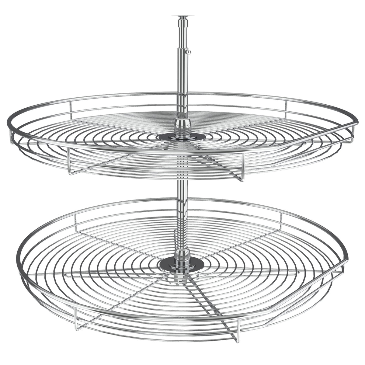 Rev-A-Shelf 32" Lazy Susan D-Shaped for Corner Cabinet Two-Tier, Steel, 527-32