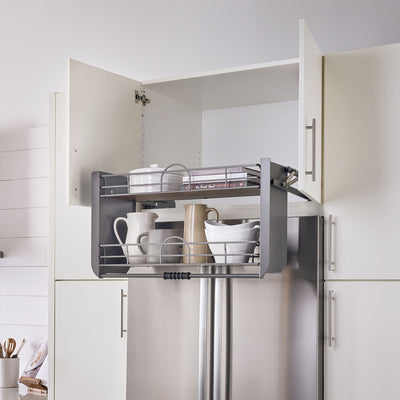 Rev-A-Shelf 36" Kitchen Pull-Down Wall Cabinet Shelf System, Gray, 5PD-36FOG