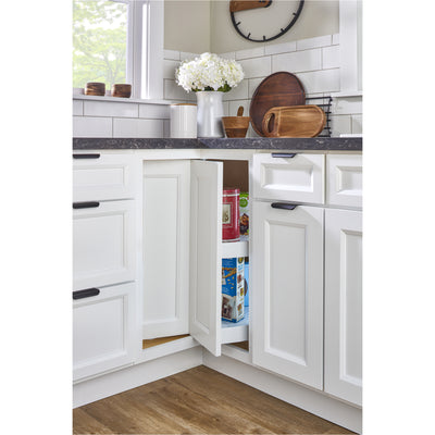 Rev-A-Shelf 18'' Lazy Susan Pie-Cut Polymer Two-Shelf, White, LD-2942-18-11-1