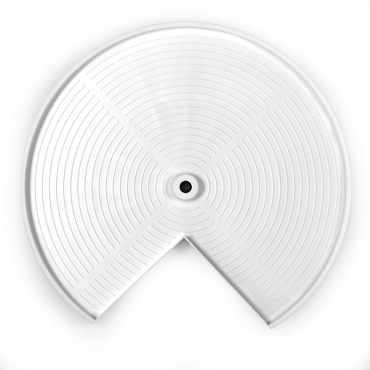 Rev-A-Shelf 18'' Lazy Susan Pie-Cut Polymer Two-Shelf, White, LD-2942-18-11-1