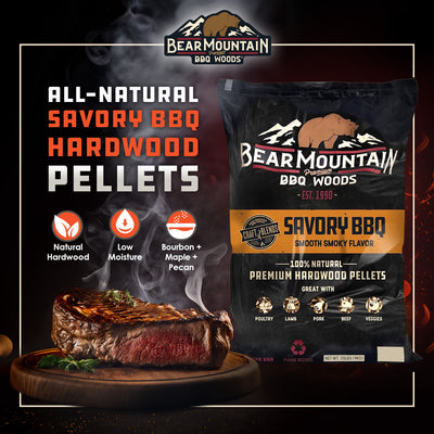 Bear Mountain BBQ Hardwood Savory Craft Blends Grill Smoker Pellets, 20 Pounds - VMInnovations