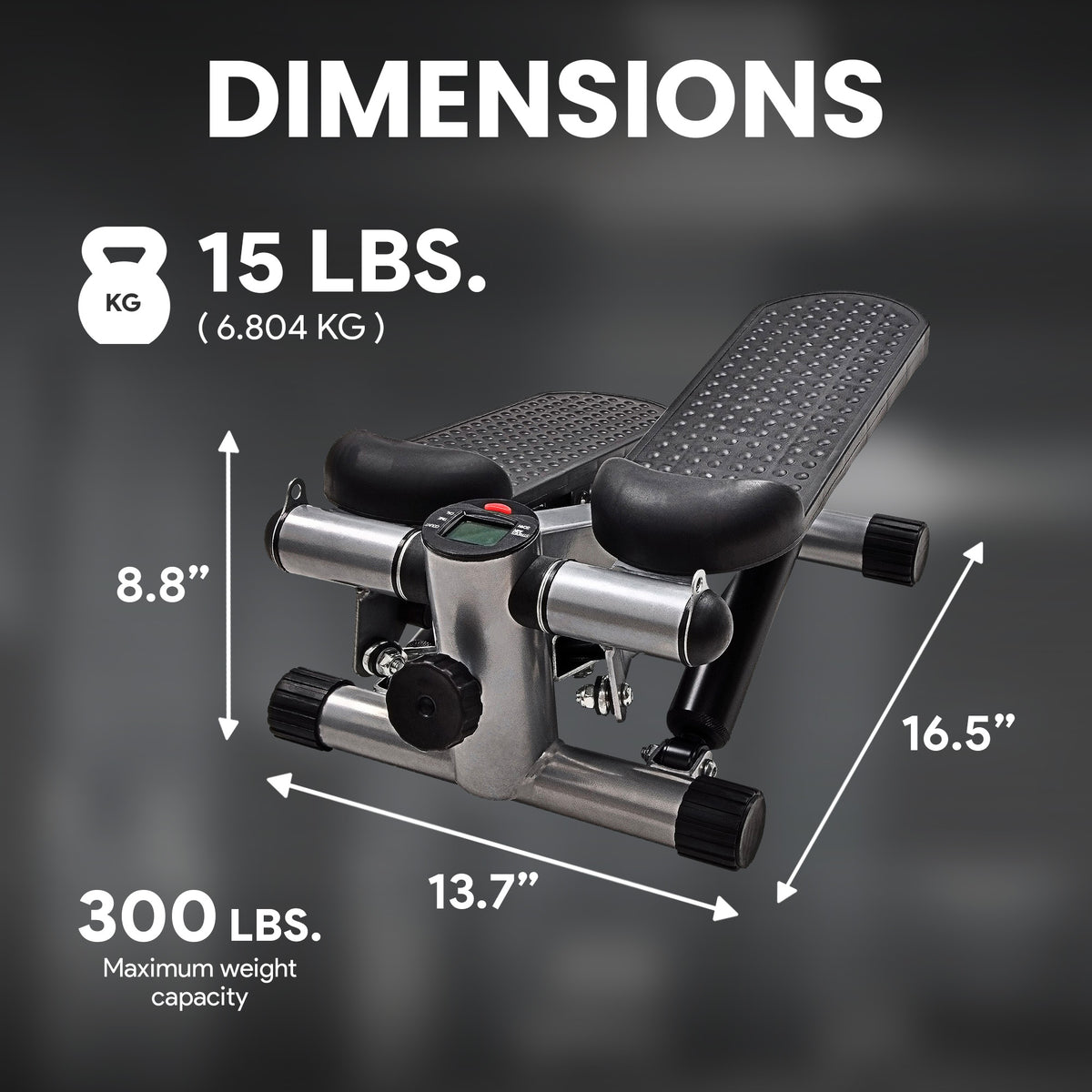 BalanceFrom Fitness Adjustable Mini Stepper w/LCD Monitor & Res Bands (Open Box)