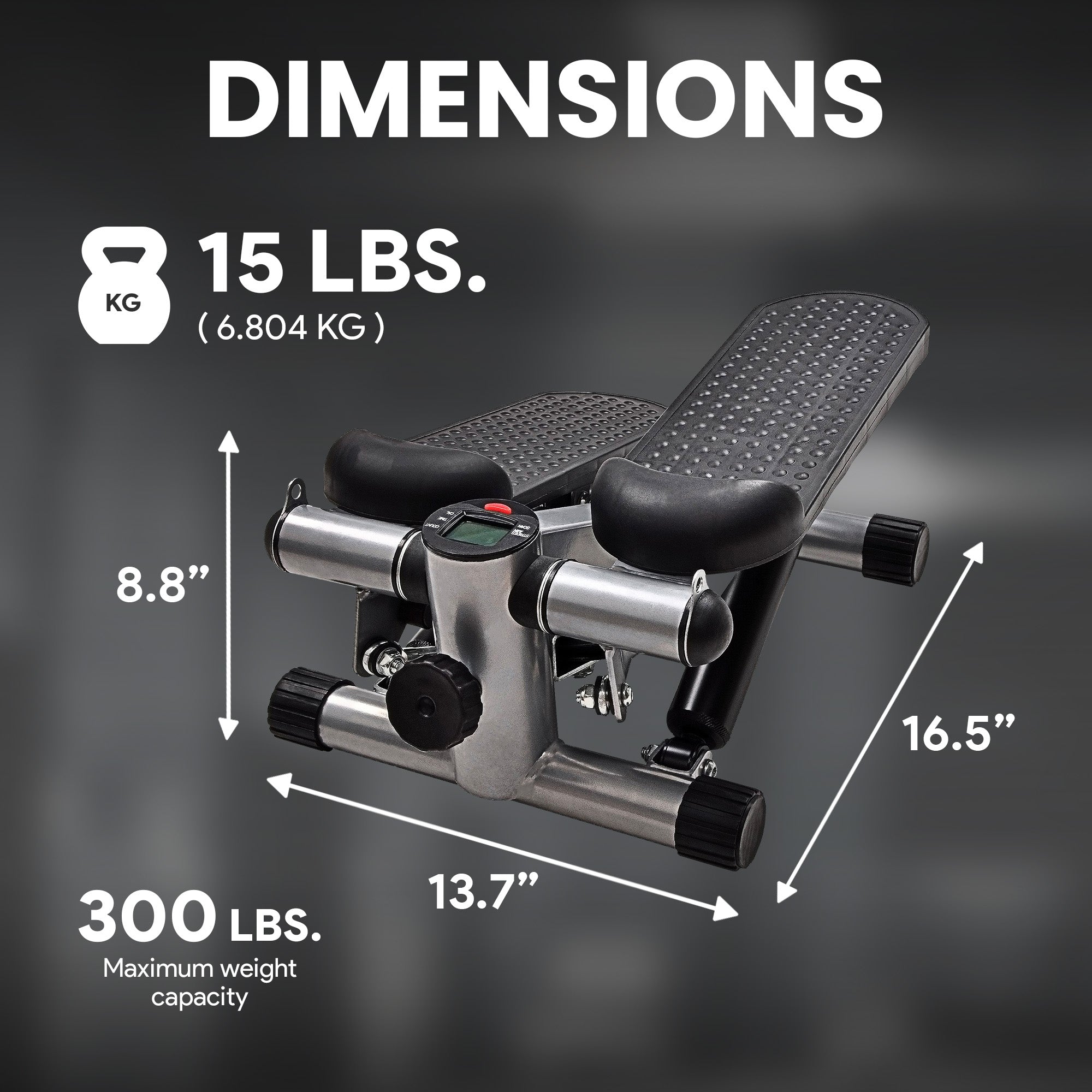 BalanceFrom Fitness Adjustable Mini Stepper w/LCD Monitor & Res Bands (Open Box)