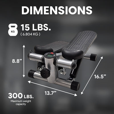 BalanceFrom Fitness Adjustable Mini Stepper w/LCD Monitor & Res Bands (Open Box)