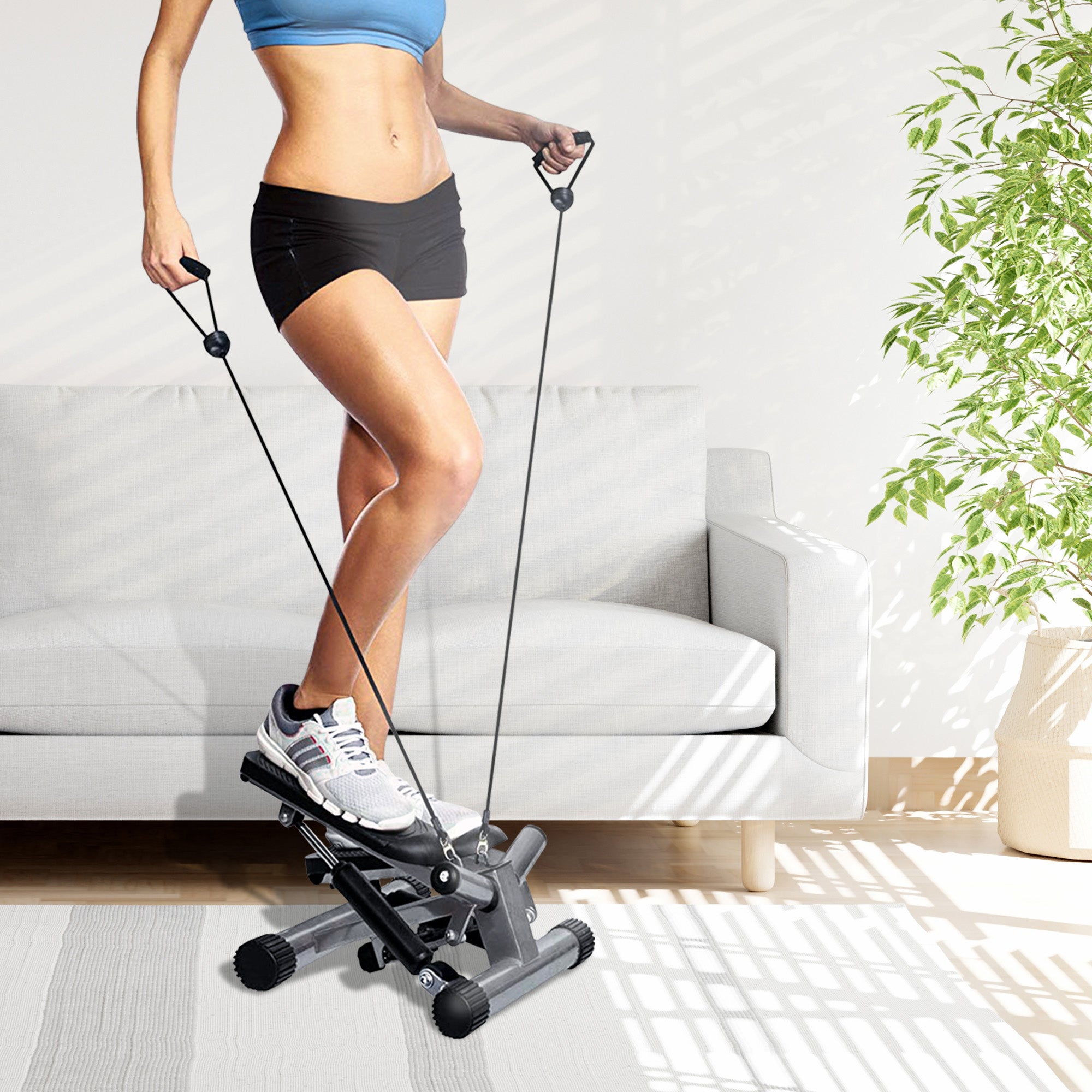 BalanceFrom Fitness Adjustable Mini Stepper w/LCD Monitor & Res Bands (Open Box)