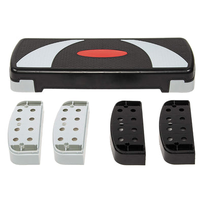 BalanceFrom Adjustable Workout Aerobic StepPlatform Trainer Gray/Black(Open Box) - VMInnovations