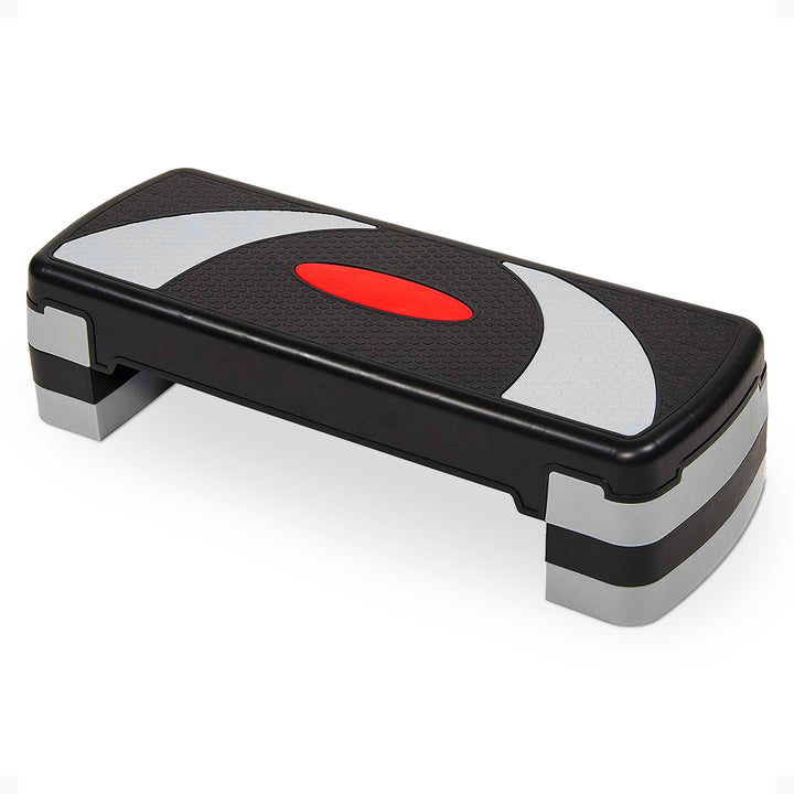 BalanceFrom Fitness Adjustable Workout Aerobic Step Platform Trainer, Gray/Black