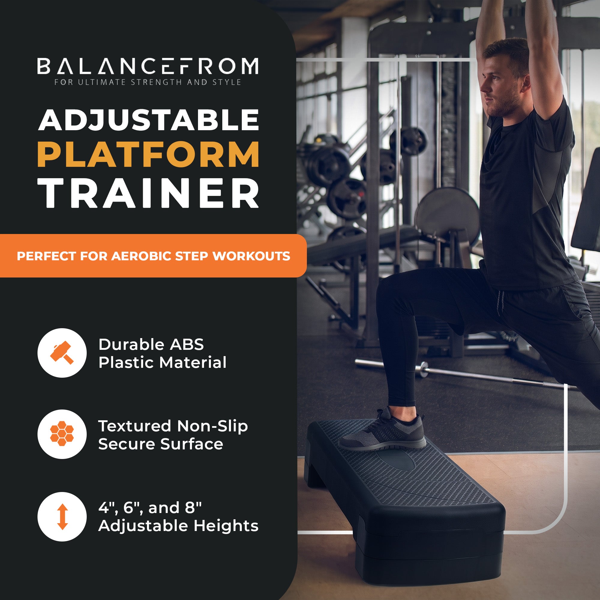 BalanceFrom Fitness Adjustable Workout Aerobic Step Platform Trainer (Used) - VMInnovations