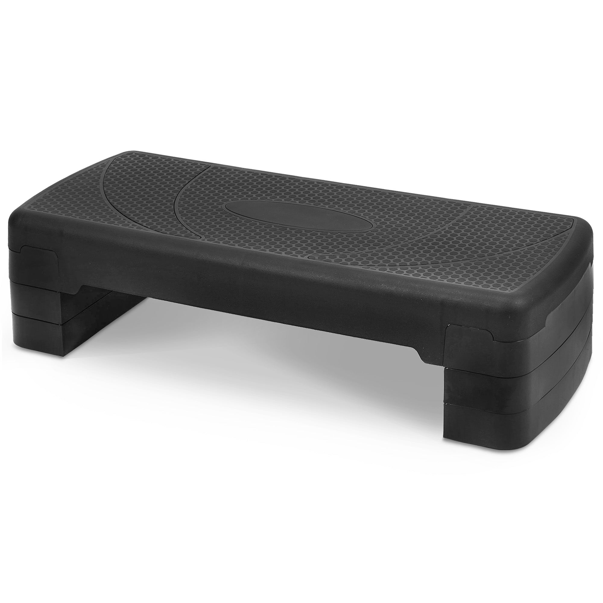 BalanceFrom Fitness Adjustable Workout Aerobic Step Platform Trainer w/Raisers
