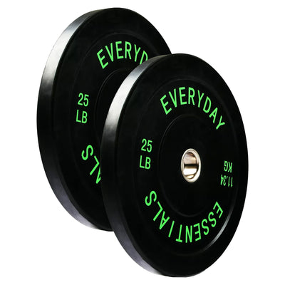 BalanceFrom Everyday Essentials 25 Pound Olympic Weight Plate, 1 Pair, Black - VMInnovations