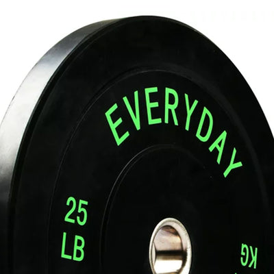 BalanceFrom Everyday Essentials 25 Pound Olympic Weight Plate, 1 Pair, Black - VMInnovations