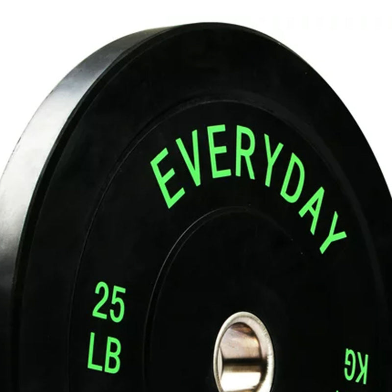 BalanceFrom Everyday Essentials 25 Pound Olympic Weight Plate, 1 Pair, Black